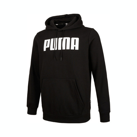 puma彪马2024男子-ESS Hoody FL big PUMA M-黑色针织连帽卫衣68871901