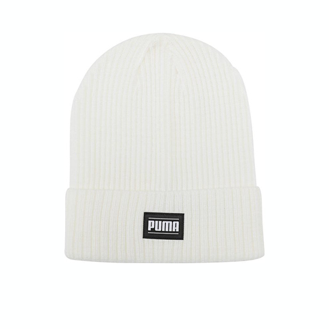puma彪马2024中性-Ribbed Classic Cuff Beanie-白针织帽02403806