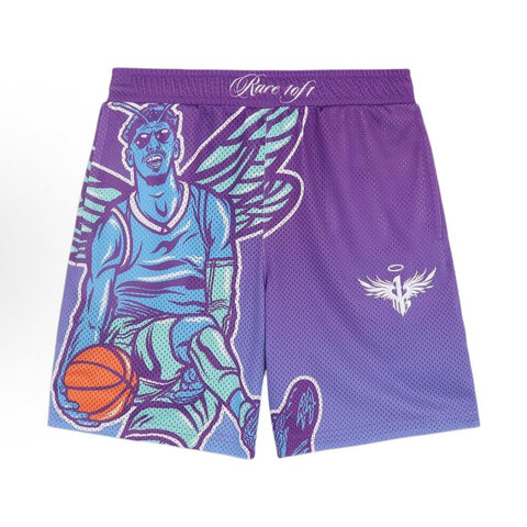 puma彪马2024男子男子-MELO CHARLOTTE GRAPHIC SH-紫色-全印花针织短裤62774501