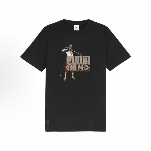 puma彪马2024中性中性-PUMA X ONE PIECE Graphic Tee- Black针织无领短T62466501
