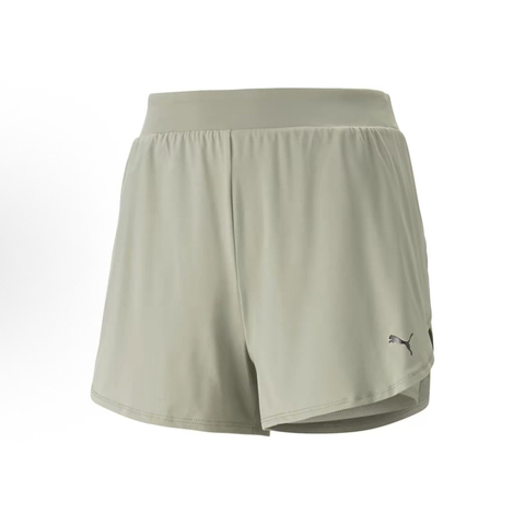 puma彪马2024女子女子-STUDIO FLOW SHORT-桦树绿针织短裤52317590