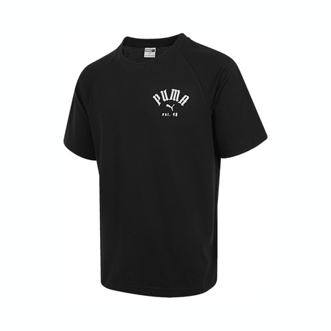 puma彪马2024男子男子-CLASSICS PLAY.PARIS. Tee-黑色针织无领短T63032401