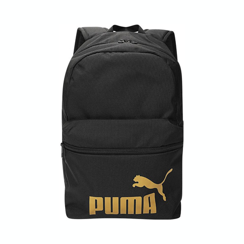 puma彪马2025中性中性-PUMA PHASE Backpack-黑色-金色-NO.1 logo双肩包09116403