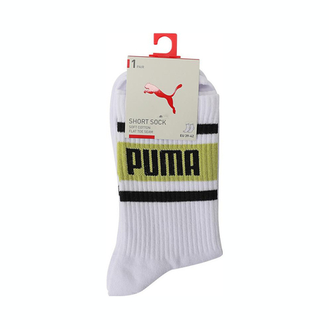puma彪马2025中性中性-PUMA UNISEX SHORT SOCK 1P APAC-电子黄-白色中袜93540531