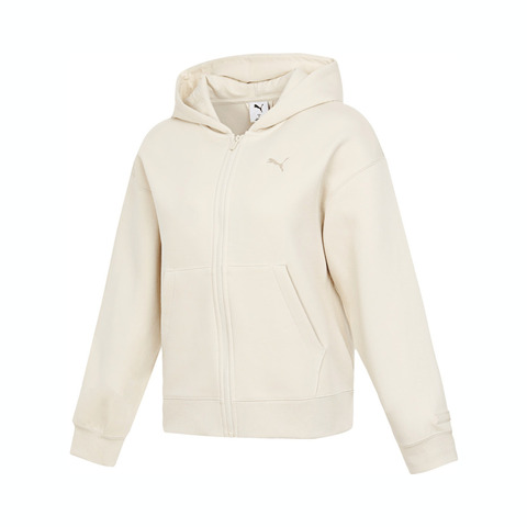 puma彪马2026女子女子-PRIME ESS FZ Hoodie DK W-雪白色针织连帽外套63138787