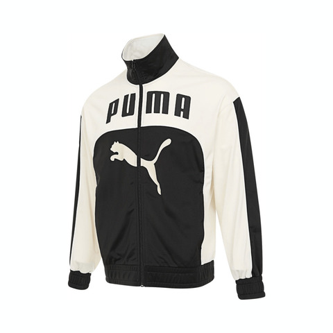 puma彪马2025中性中性-FUTURE.PUMA.ARCHIVE Relaxed Track Jacket-黑色-雪白色针织无帽外套63146851