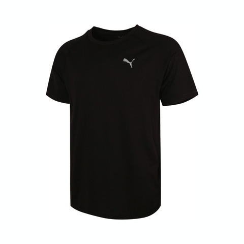 puma彪马2025男子男子-M RUN VELOCITY TEE (TRI-BLEND)-黑色梭织无领短T52724101