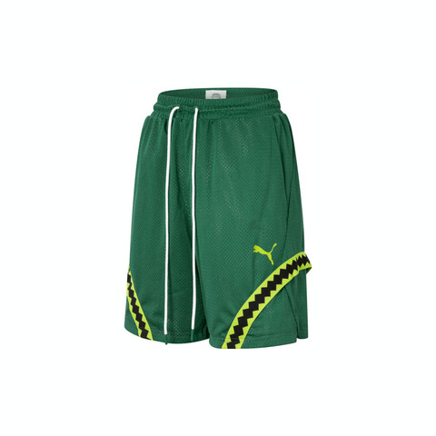 puma彪马2025男子男子-Hoops x TMNT Short-深绿色-紫罗兰-亮粉色梭织短裤63093101