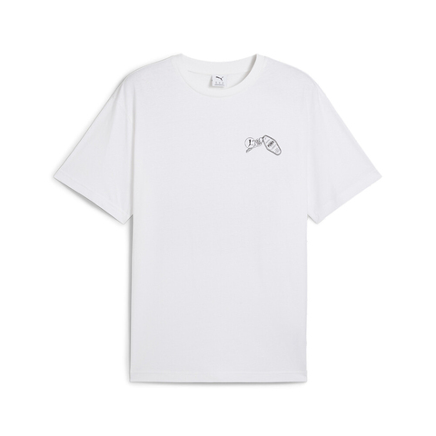 puma彪马2025男子男子-GRAPHICS PUMA Hotel Relaxed Tee-彪马白针织无领短T63295002