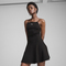 puma彪马2025女子女子-WARDROBE ESS Ribbed Flared Short Dress-黑色无袖连衣裙63074301