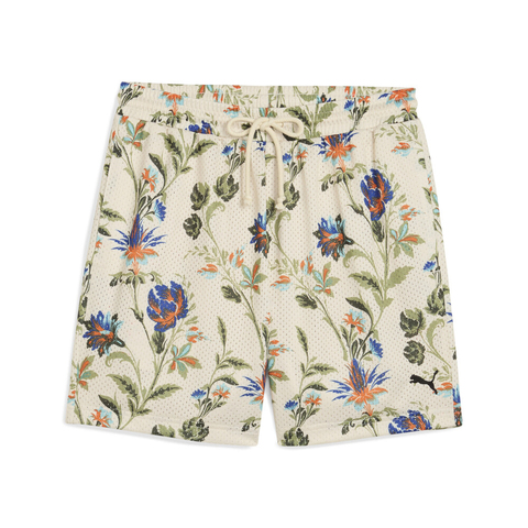puma彪马2025男子男子-FLORAL SPORT AOP Shorts 6”-雪白色针织短裤63334287