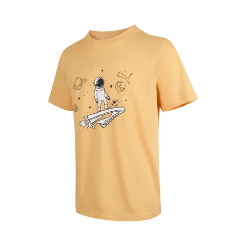 puma彪马2025男子男子-GRAPHICS Space Tee-杏黄色针织无领短T69185441