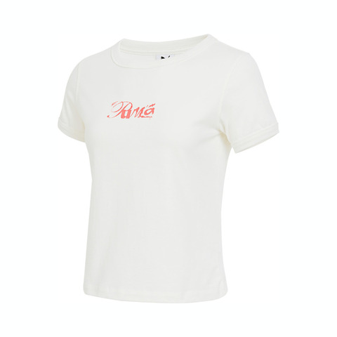 puma彪马2025女子女子-BOUNDLESS MOVES Tee SS W-白色针织无领短T63313873