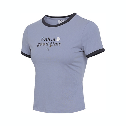 puma彪马2025女子女子-ALL IN GOOD TIME SS TEE W-蓝灰色针织无领短T63479892