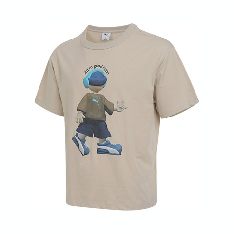 puma彪马2025男子男子-ALL IN GOOD TIME SS TEE FRONT-米白色针织无领短T63479291