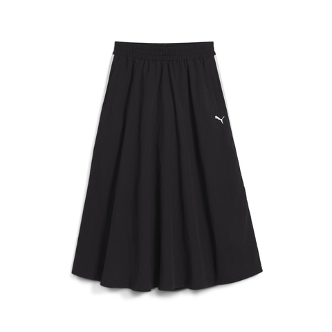 puma彪马2025女子女子-T7 Woven Midi Skirt-黑色梭织长裙63406401