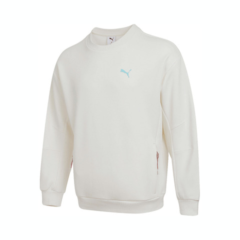 puma彪马2025男子男子-WARDROBE ESS HC Crew DK-暖白针织无帽卫衣63387187