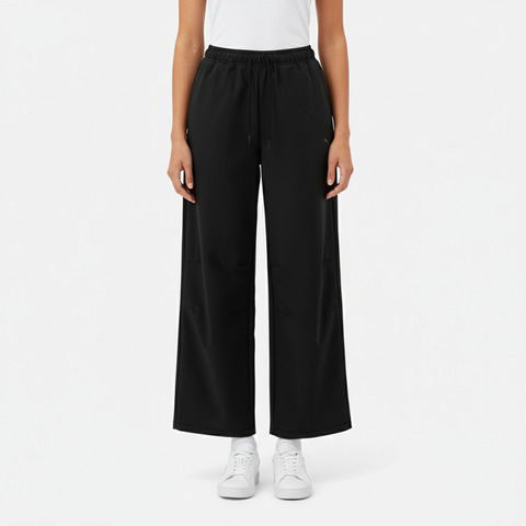 puma彪马2025女子女子-WARDROBE ESS Parachute Woven Pants W-黑色梭织长裤63631601