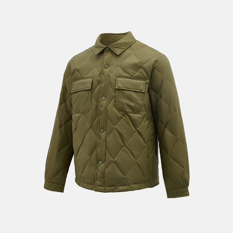 puma彪马2025男子男子-WINTERIZED Shirt Down Jacket-橄榄绿厚羽绒服-短63576181