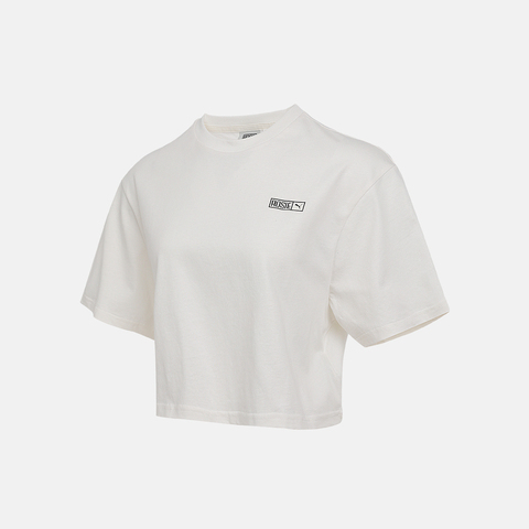 puma彪马2025女子女子-PUMA X ROSÉ Relaxed Tee-暖白针织无领短T63380677