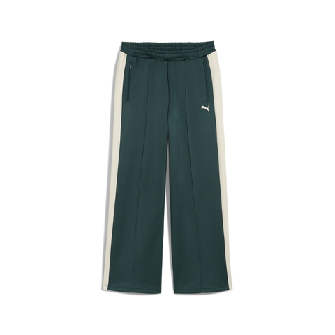 puma彪马2025男子男子-T7 Wide Track Pants DK op-淡绿-雪白色针织长裤63405775