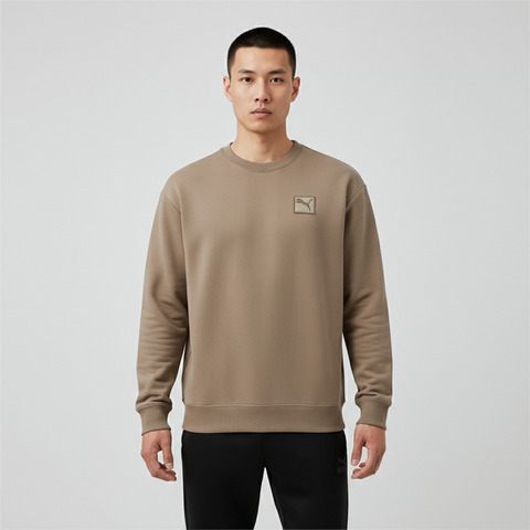 puma彪马2025男子男子-PRIME ESS Crew DK-灰褐色针织无帽卫衣63570779