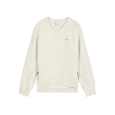 puma彪马2025女子女子-WARDROBE ESS HC Crew DK W-暖白针织无帽卫衣63387787