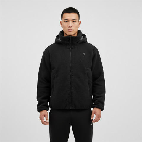 puma彪马2025中性中性-PLUSHVILLE Down Puffer Jacket-黑色厚羽绒服-短63349801