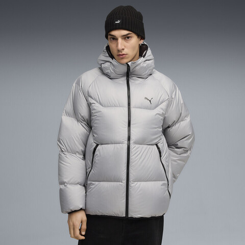 puma彪马2025男子男子-Hooded Down Puffer Jacket-灰色厚羽绒服-短69107863