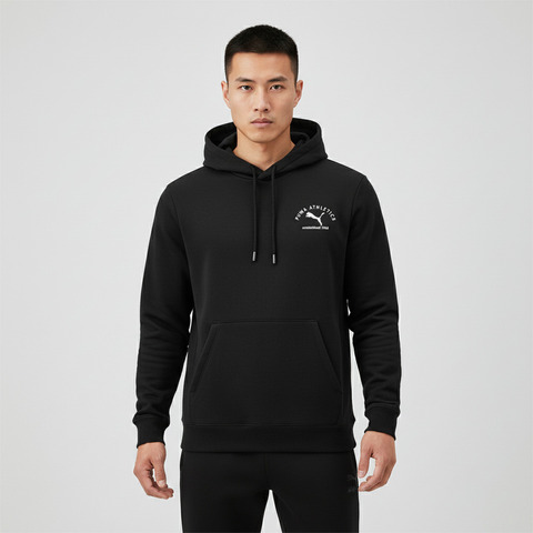 puma彪马2025男子男子-PUMA CLASS Graphic Hoodie FL-黑色针织连帽卫衣69260001