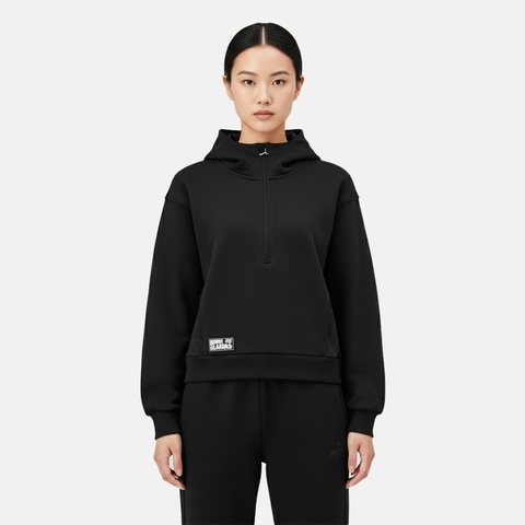 puma彪马2025女子女子-HAUS OF CLASSICS Hoodie W-黑色针织连帽卫衣63351501