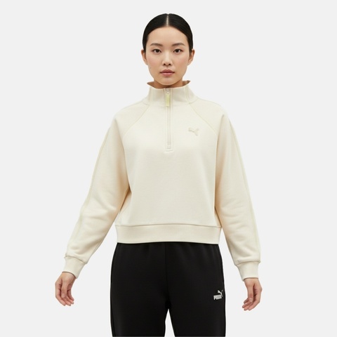 puma彪马2025女子女子-CASUAL OUTDOORIST HZ Crew FL W-雪白色针织无帽卫衣63572787