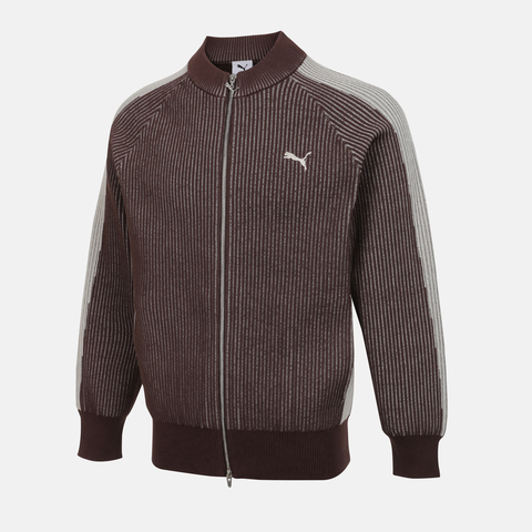 puma彪马2025男子男子-T7 Sweater-巧克力棕毛线开衫63743413