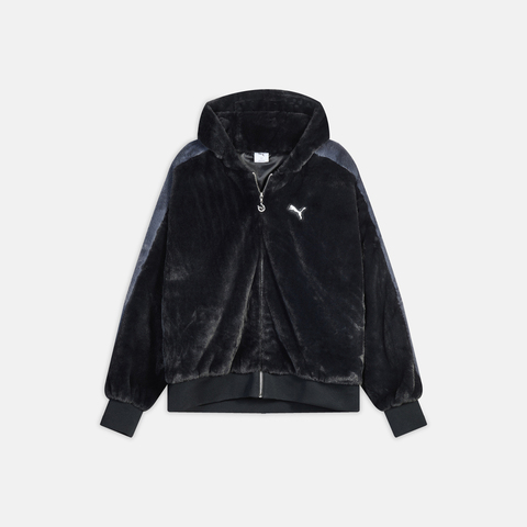 puma彪马2026中性中性-RACE AHEAD FUR JKT-黑色人造毛绒外套63608101