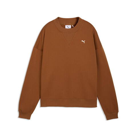 puma彪马2026女子女子-SELECT Essentials W Crew-柚木色针织无帽卫衣63473507