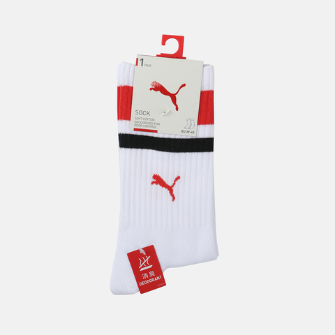puma彪马2026中性中性-中袜(一对装)-白色- red中袜94764104
