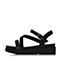 Senda/森达夏季专柜同款时尚甜美休闲坡跟女高跟凉鞋3SI36BL7