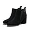 Senda/森达冬季专柜同款时尚优雅女短靴高粗跟3DU10DD7