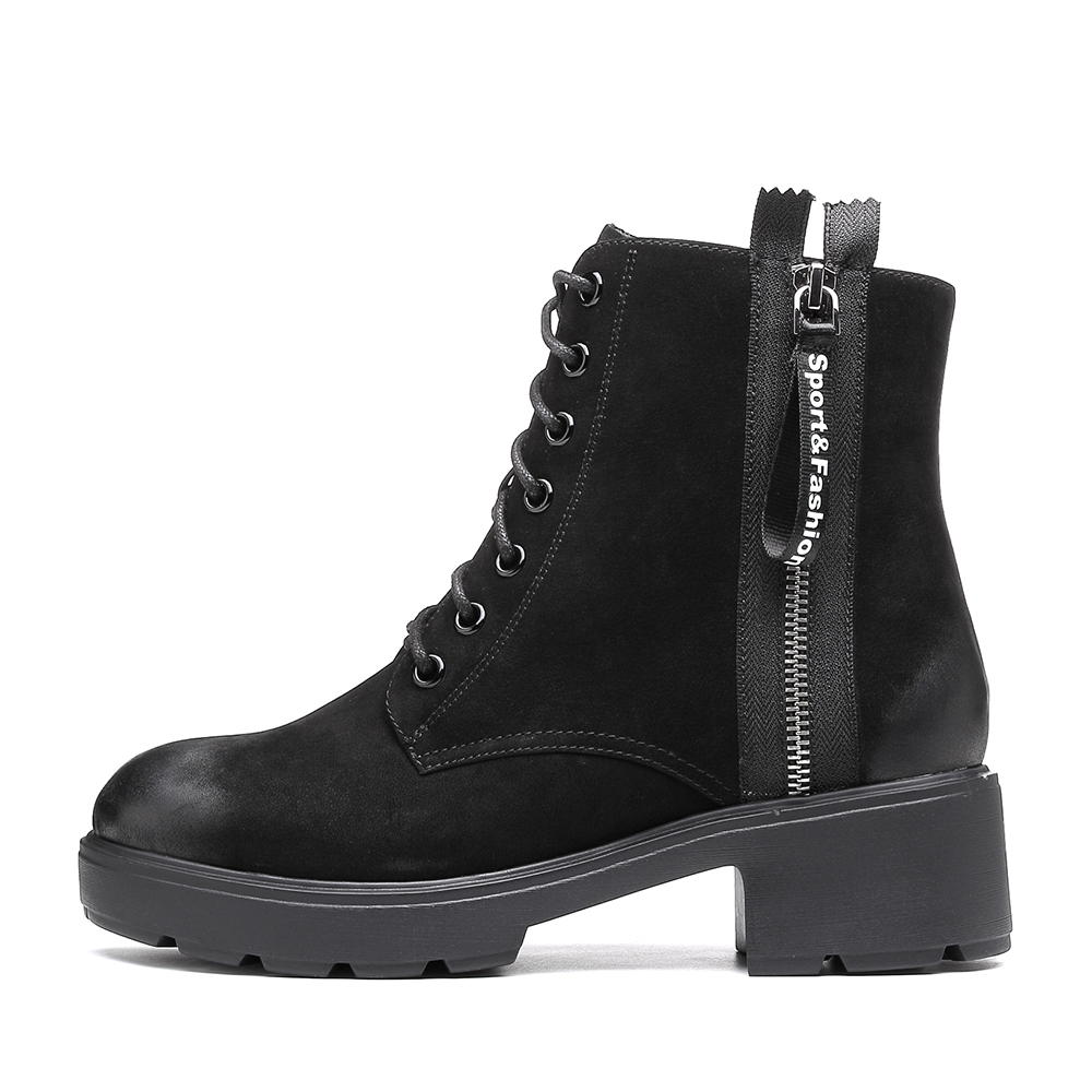 senda/森达2018冬季新款专柜同款时尚潮流女马丁靴短靴vqi42dd8