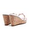 森达夏季新款专柜同款时尚坡跟高跟女凉拖鞋4JK01BT9