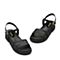 森达夏季新款专柜同款清爽休闲坡跟女凉鞋4JI01BL9
