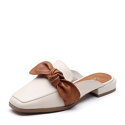 森达夏季新款专柜同款甜美休闲女穆勒鞋凉拖鞋4JM01BH9