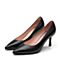 森达春季新款专柜同款尖头细高跟女单鞋婚鞋3RG02AQ9