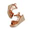 森达夏季新款专柜同款甜美气质女坡跟高跟凉鞋VWI30BL9