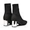 森达冬季新款专柜同款时尚飞织帮面女中筒靴VHE62DZ9