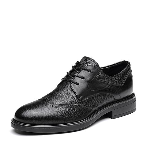 森达冬季新款专柜同款英伦布洛克款式商务男鞋43701DM9