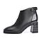 森达2020冬季新款专柜同款欧美休闲时髦粗跟女短靴4VF02DD0