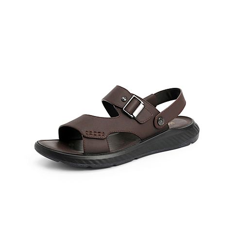 森达2021夏季新款商场同款沙滩休闲户外青年男凉鞋1SI03BL1