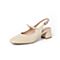 森达2021夏季新款商场同款时尚漆皮玛丽珍珍珠粗跟女凉鞋4PA11BH1