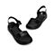 森达2021夏季新款商场同款简约石头纹厚底休闲女凉鞋4WG01BL1